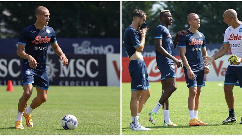Napoli, Ostigard subito in campo: primo allenamento a Dimaro