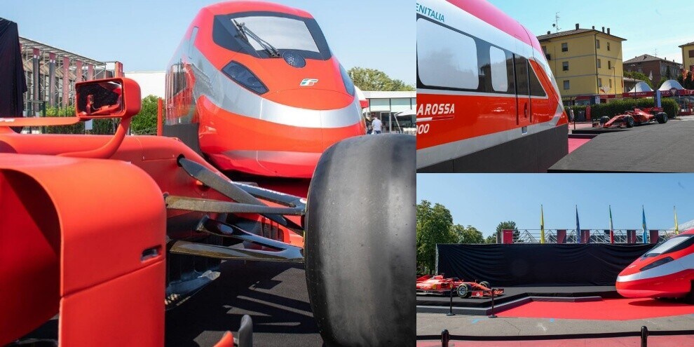 Ferrari F1-75 e Frecciarossa 1000, l'incontro a Maranello