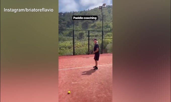 Briatore, allenamento a paddle