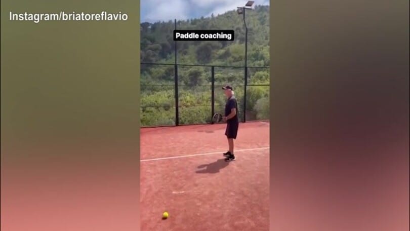 Briatore, allenamento a paddle