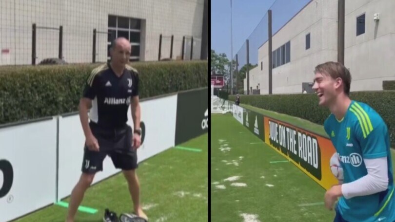 Incredibile! Allegri segna da dietro la porta
