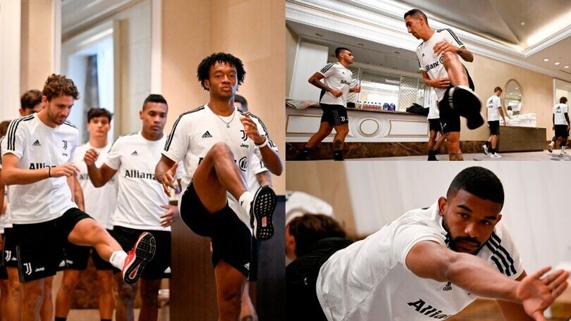 Juve, c'è il test con il Barcellona: risveglio muscolare in hotel