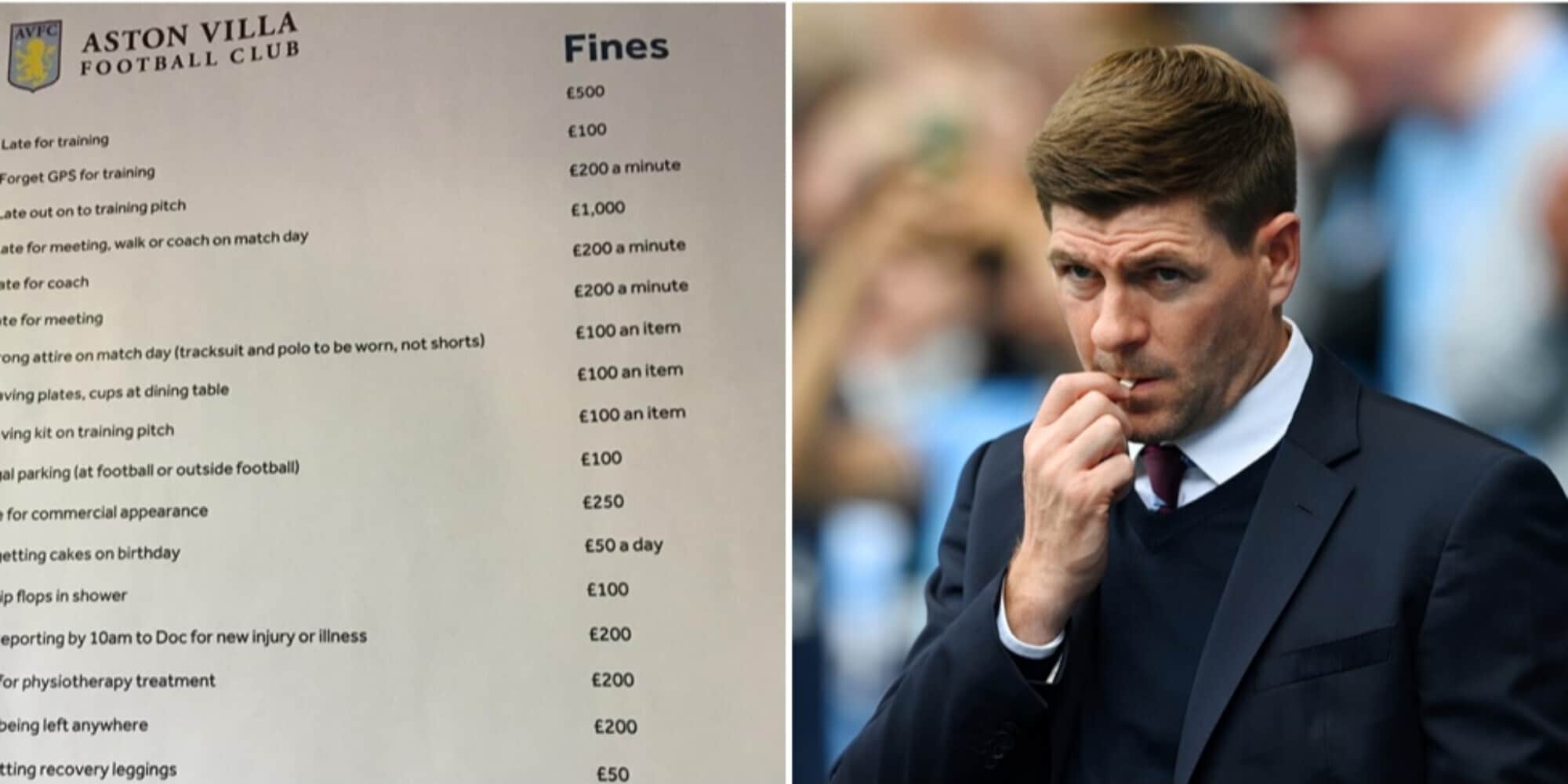 Gerrard mette in riga l'Aston Villa: le multe diventano virali