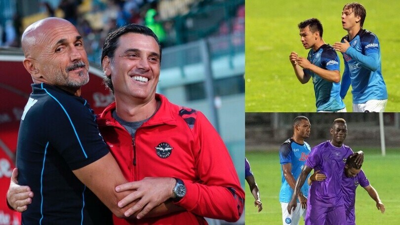 Napoli-Adana, 2-2 tra Spalletti e Montella: Lozano e Balotelli super