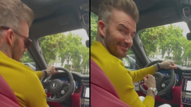 Beckham si "gode" il rumore la sua Maserati