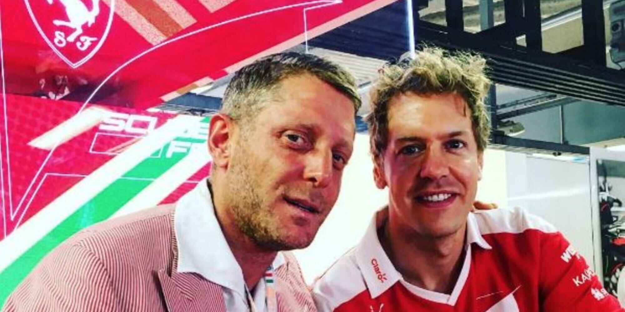 Anche Lapo Elkann saluta Vettel, il terzo più vincente con la Ferrari