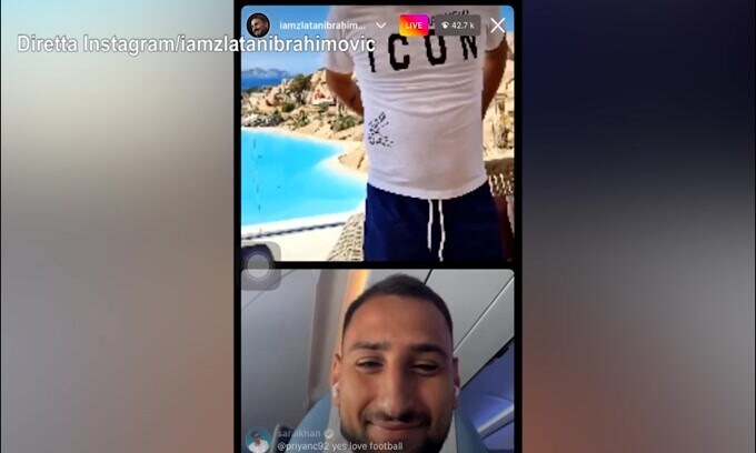 Ibra-Donnarumma, diretta social