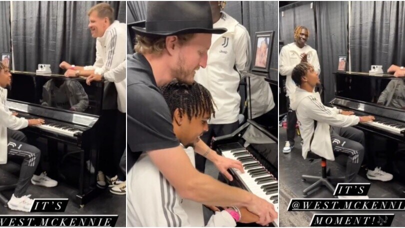 McKennie incanta la Juve al piano: e che lezioni con i Lumineers!