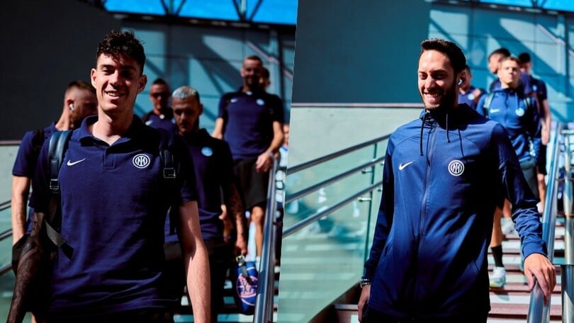 Inter, le immagini della partenza per Cesena: Bastoni e Calhanoglu i mattatori!