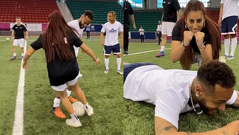 Neymar “imbustato” dalla freestyler
