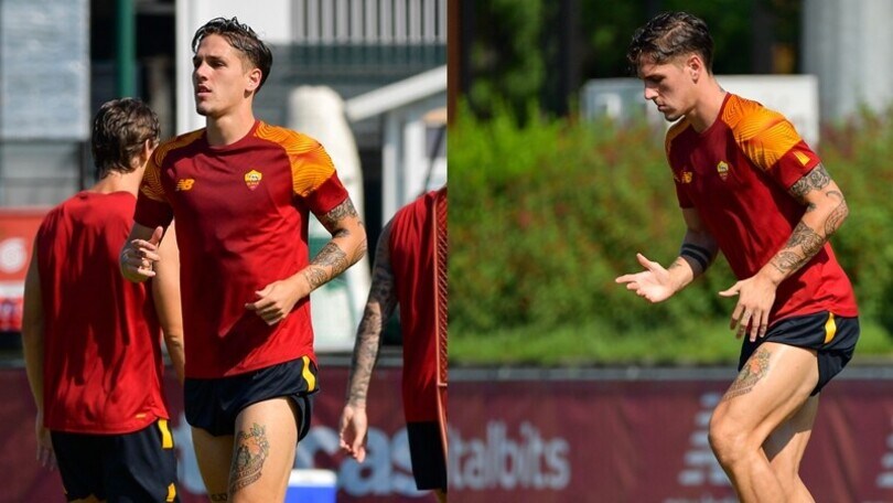 Roma, Zaniolo non pensa alle voci di mercato e suda per Mourinho