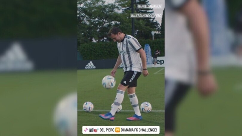 Del Piero e Di Maria, che sfida sui tiri a giro !!!