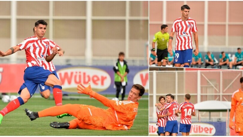 Morata, tripletta dell'ex aspettando la Juve: poker Atletico alla Continassa