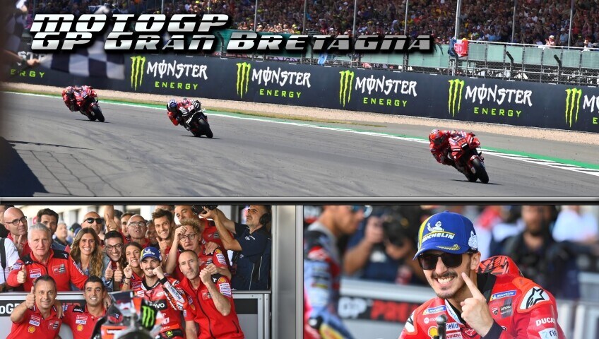 GP Gran Bretagna: Bagnaia trionfa a Silverstone, Quartararo in difficoltà