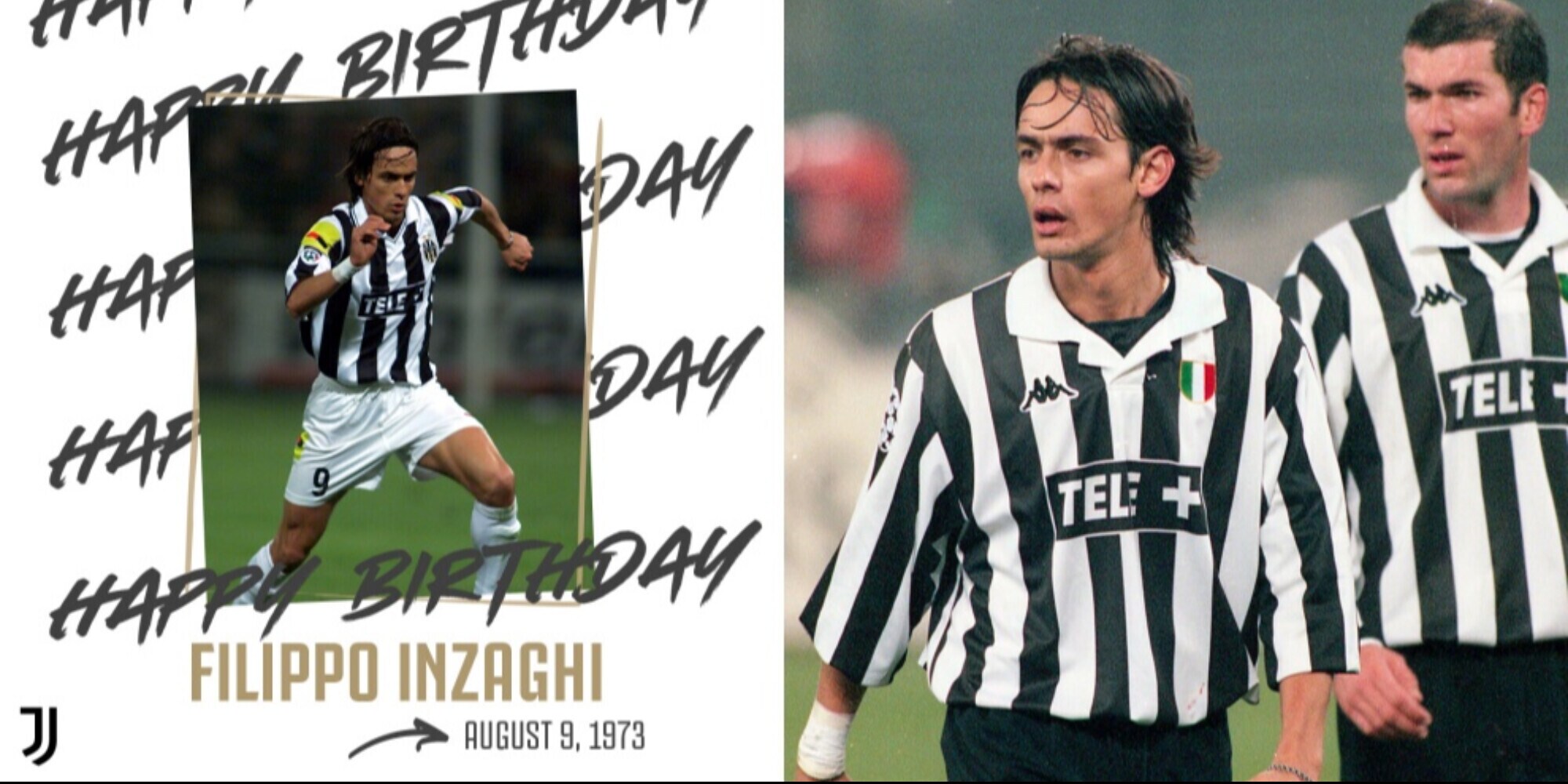 Gli auguri della Juve a Pippo Inzaghi: il messaggio sui social