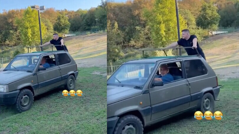 Baggio sulla Panda diventata mito