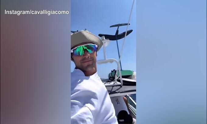 Giornata in barca per Giacomo Cavalli