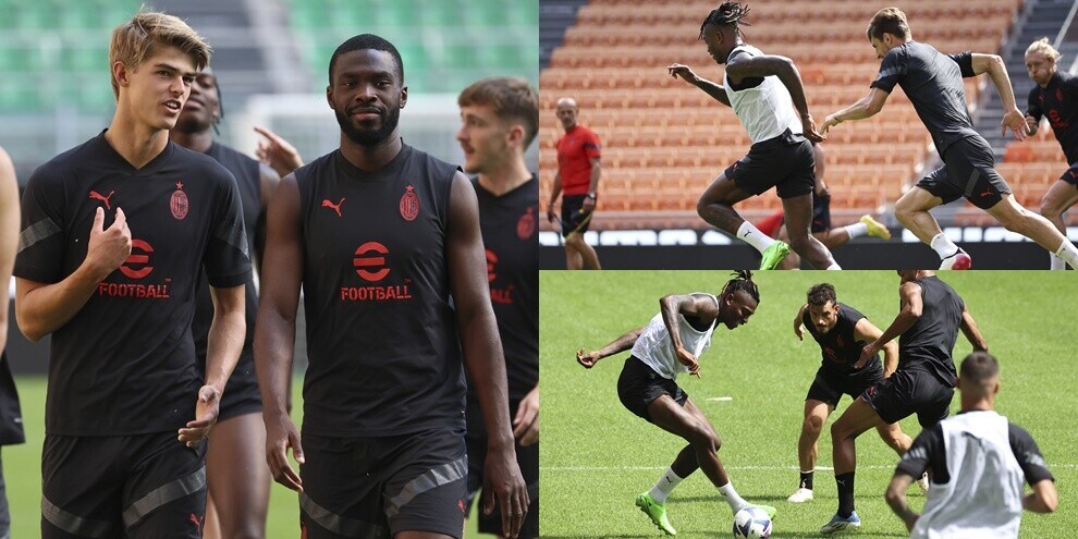 Il Milan si allena a San Siro: De Ketelaere e Origi emozionati, Leao è imprendibile