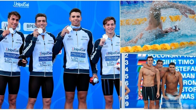 Europei, 4x200 sogno d'argento: quarta medaglia per l'Italia