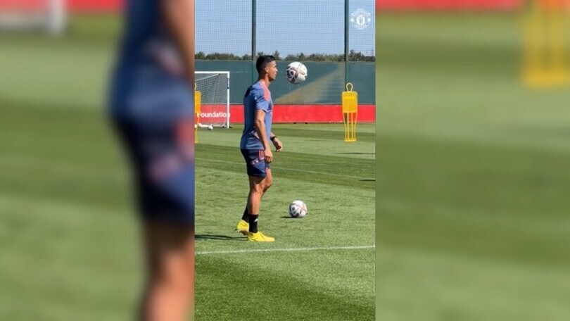 Ronaldo, il trick in allenamento è clamoroso