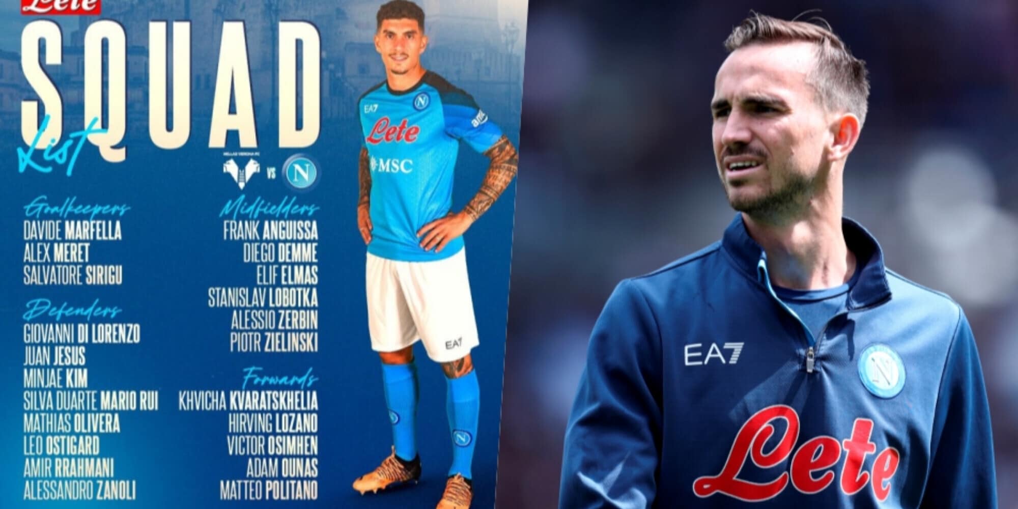 Verona-Napoli, i convocati di Spalletti: assente Fabian Ruiz