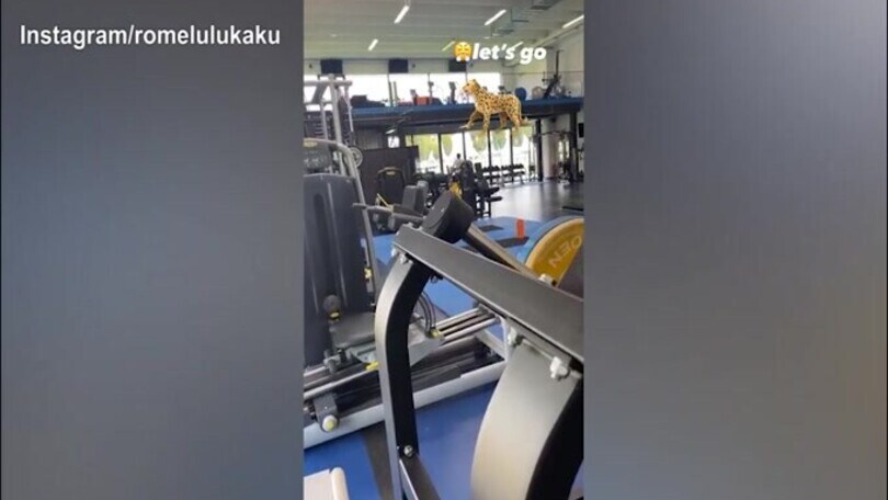 Inter, allenamento in palestra per Lukaku
