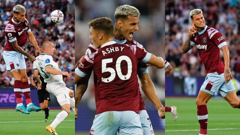 Scamacca, primo gol col West Ham: che esultanza!