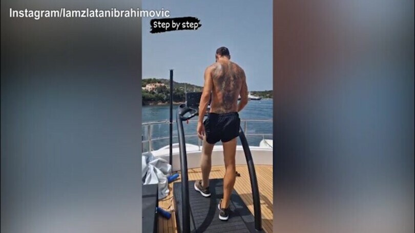 Milan, Ibra si tiene in forma…sullo yacht: "Passo dopo passo"
