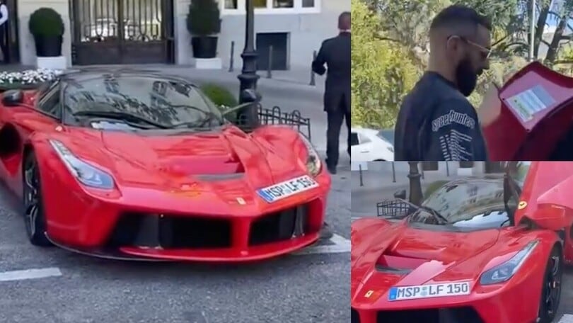 Benzema sfoggia l'ultima Ferrari: una costosissima LaFerrari dal prezzo milionario!