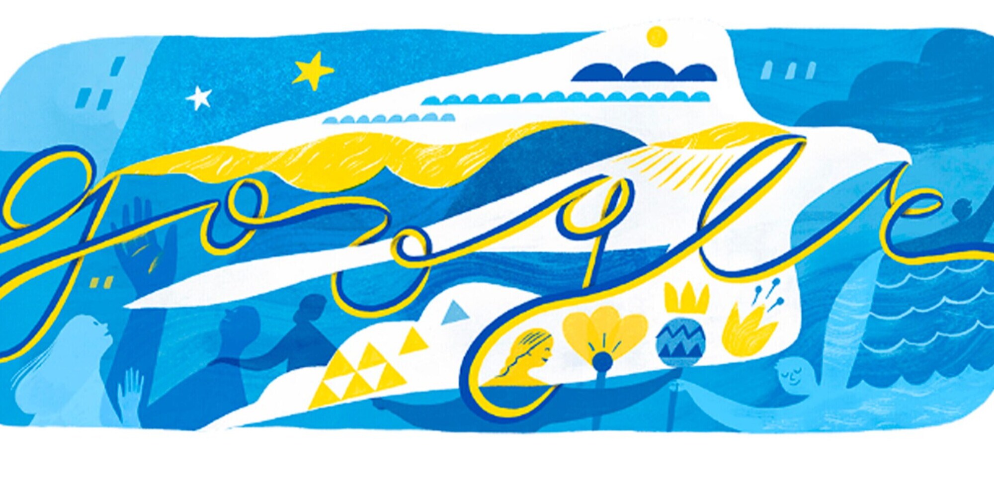Google, il doodle per la festa dell'indipendenza dell'Ucraina 2022