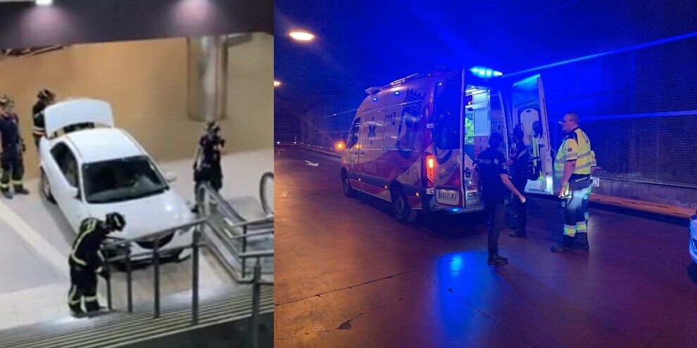 In fuga con l'auto rubata: rimane incastrato nelle scale della metro e viene arrestato