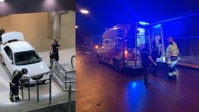 In fuga con l'auto rubata: rimane incastrato nelle scale della metro e viene arrestato