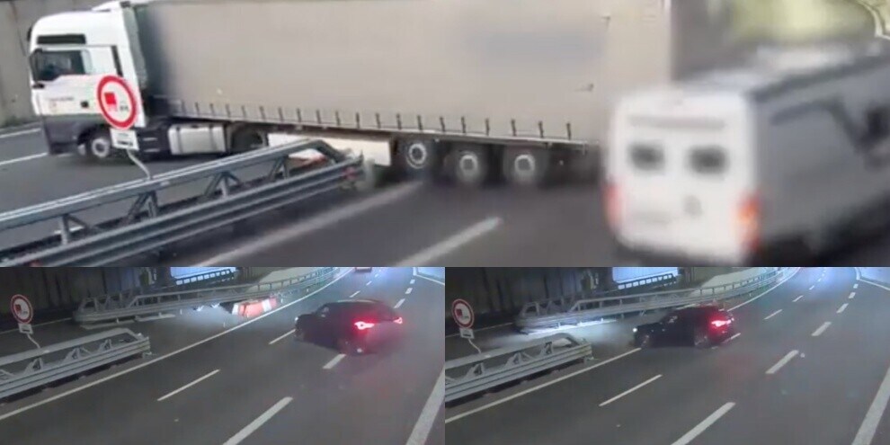 Inversione a U in autostrada: le folli manovre sulla A10