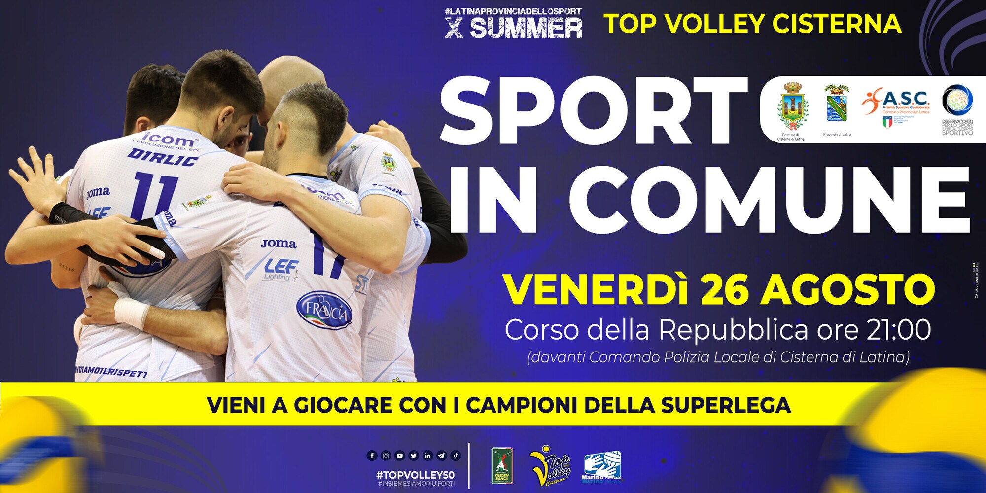 I campioni della Top Volley in piazza