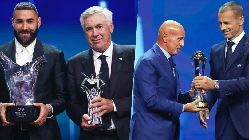 Ceferin premia Ancelotti, Benzema e Sacchi