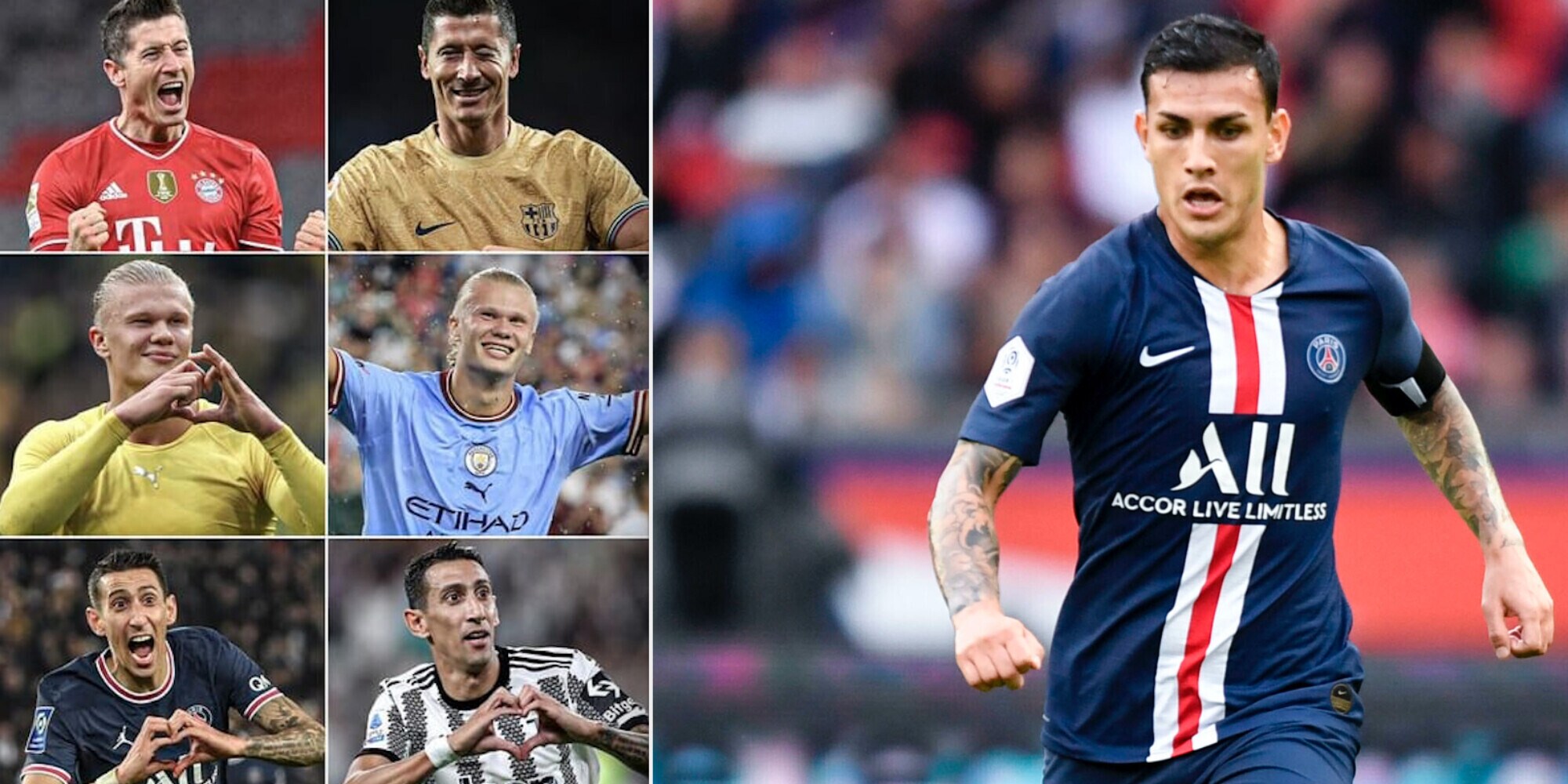 Juventus-Psg, Di Maria-Paredes subito da ex. Come Haaland e Lewandowski