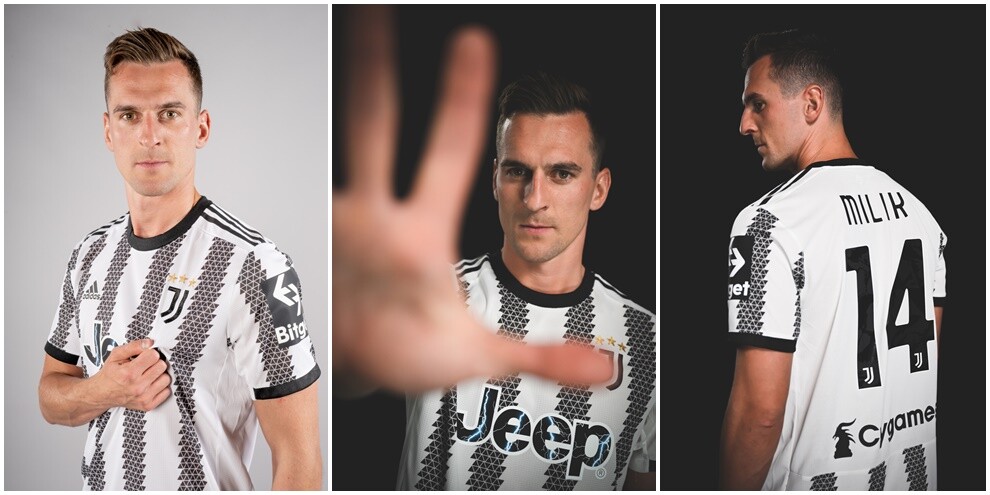 Juve, Milik posa con la maglia numero 14