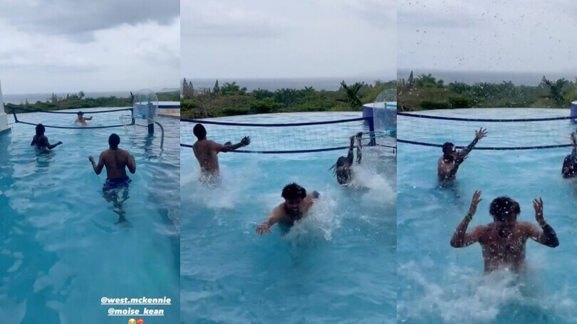 McKennie festeggia il compleanno in piscina e sfida Kean