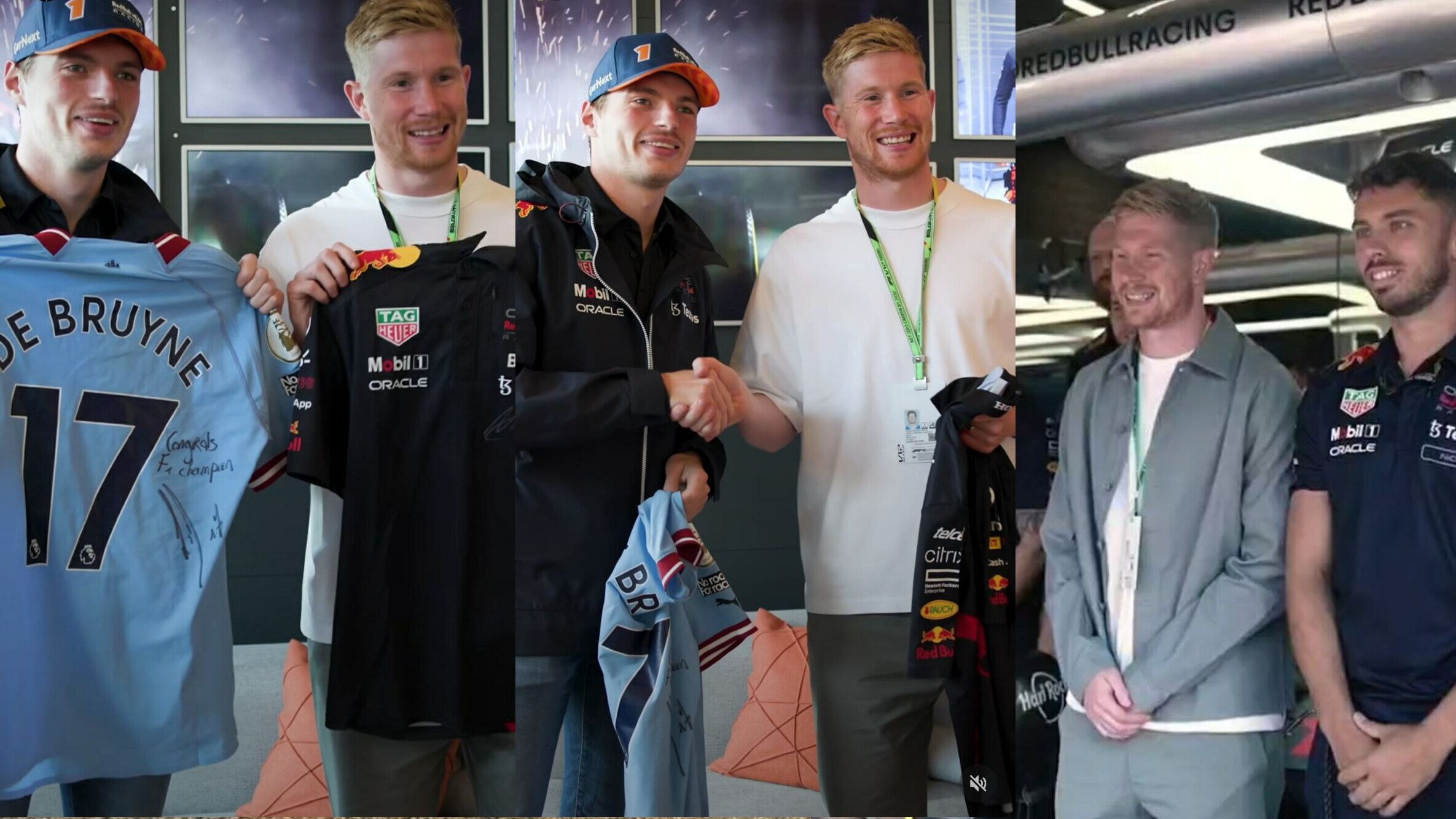 Verstappen e De Bruyne, scambio di maglie al GP del Belgio