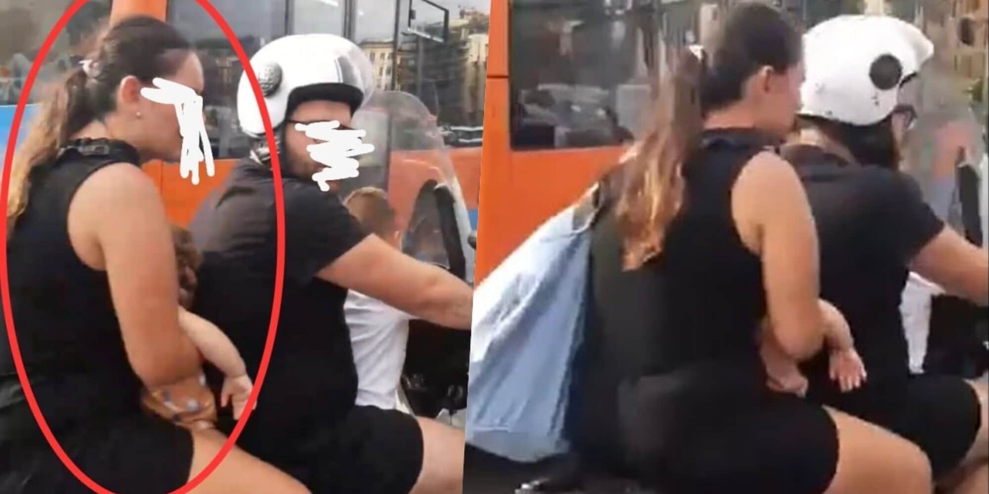 In 4 sullo scooter senza casco:  Borrelli insultato, poi la denuncia