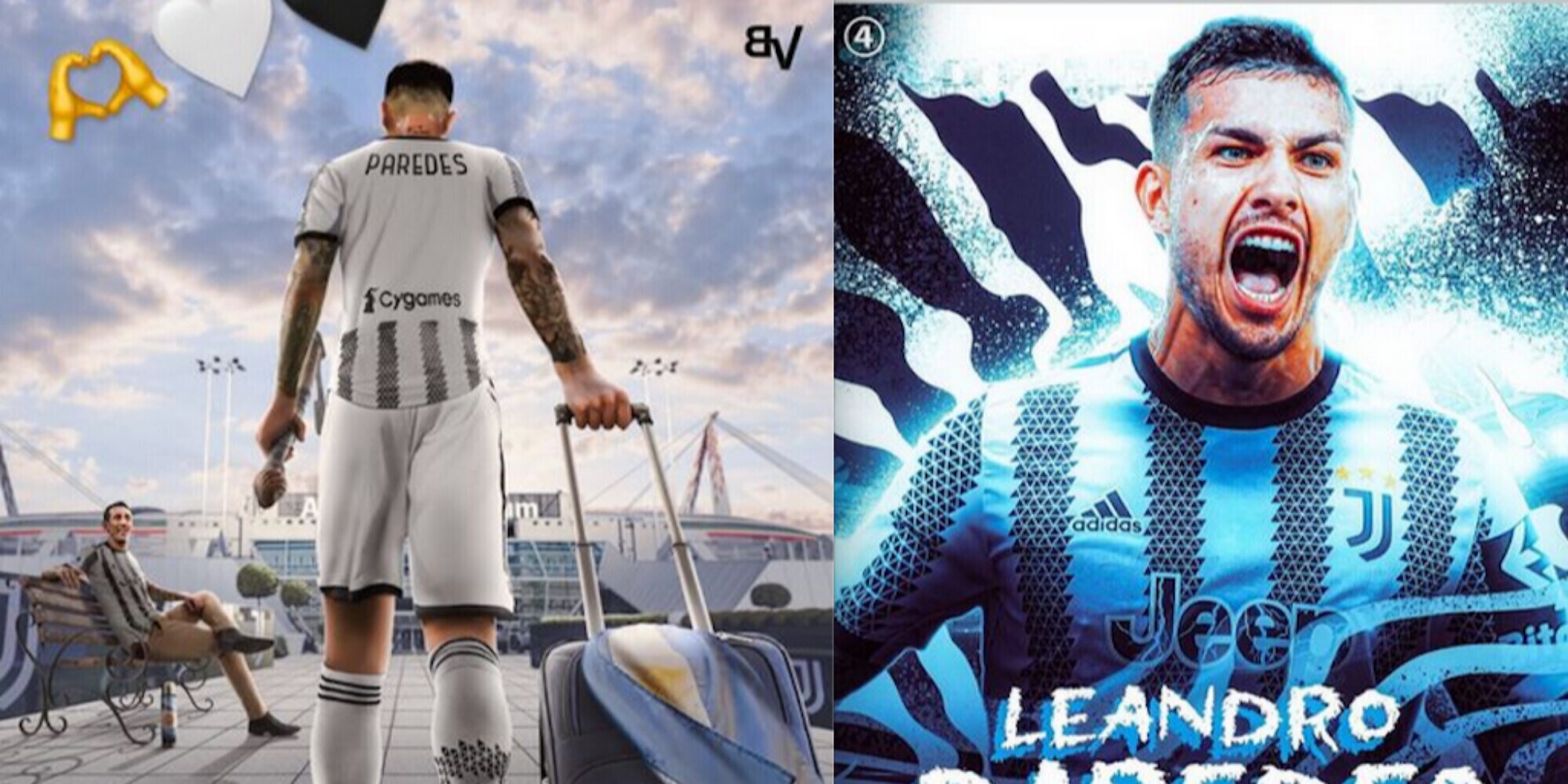 Di Maria-Paredes, baci, abbracci e... Juventus