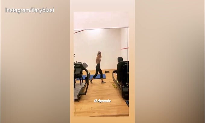 Ilary Blasi super, che allenamento in palestra!