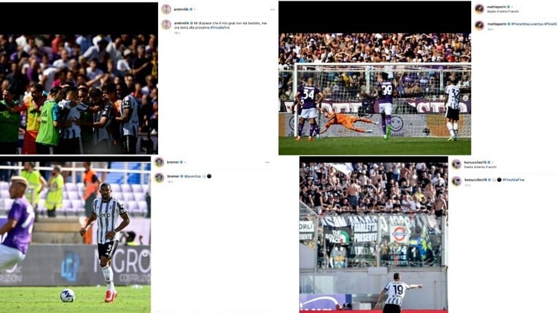 Fiorentina-Juve, le reazioni social dei bianconeri: tutti uniti "Fino alla fine"