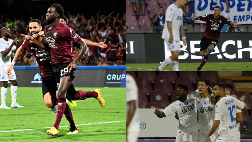 Dia e Mazzocchi illudono la Salernitana: l'Empoli fa 2-2 con Lammers