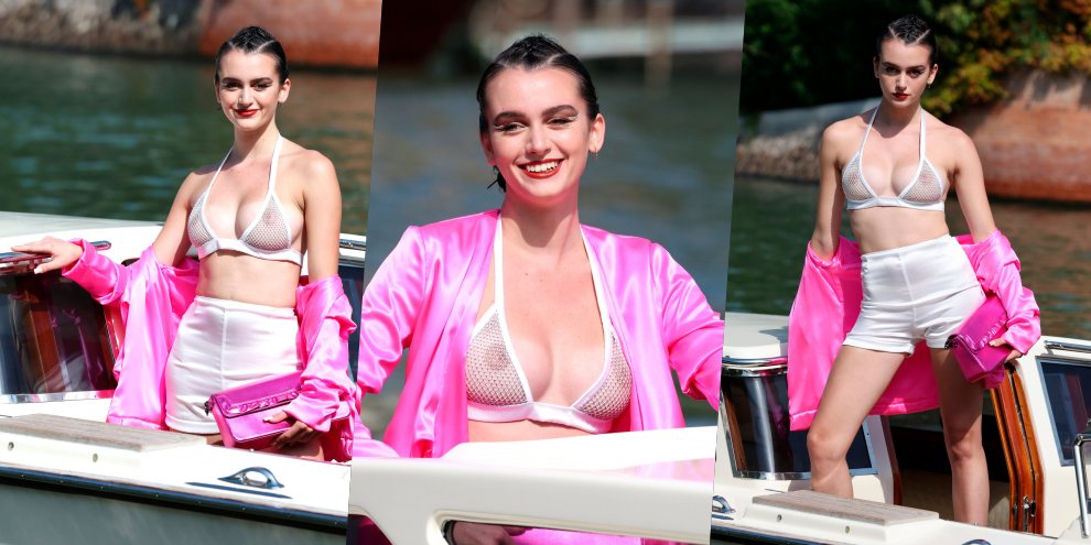 Valentina Corvino, sexy trasparenze a Venezia