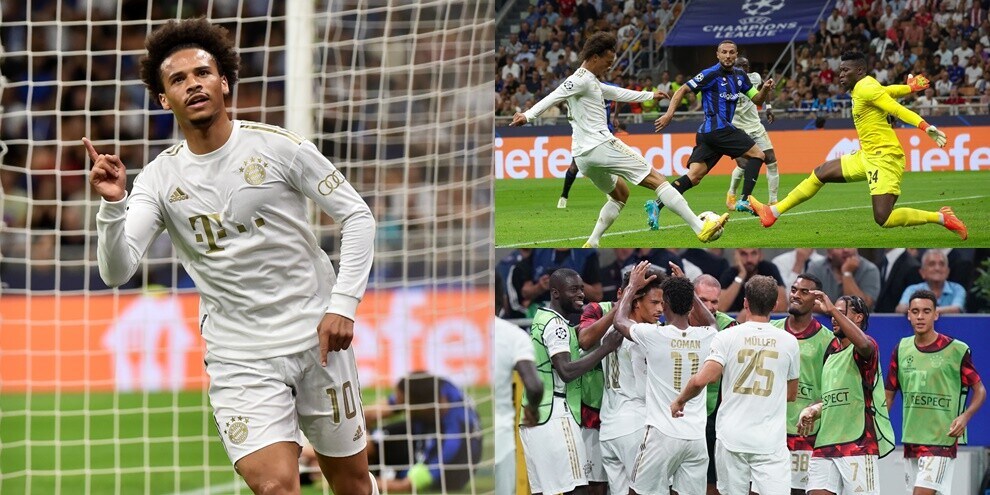Sané dà spettacolo al Meazza: il Bayern batte l'Inter 2-0