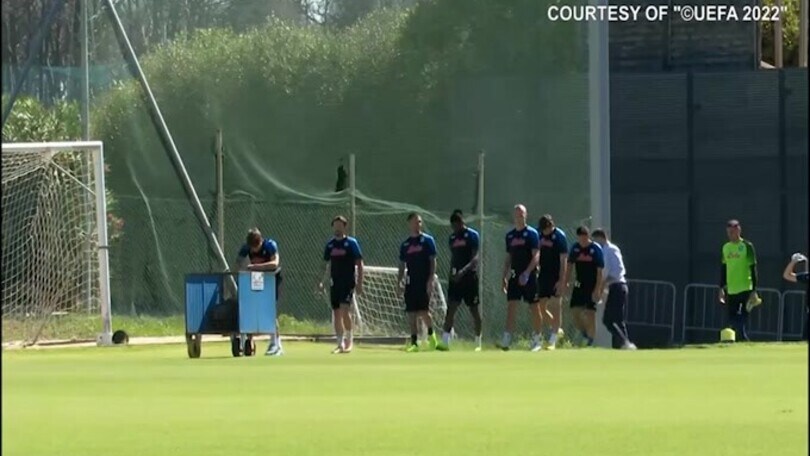 Napoli, rifinitura prima della sfida ai Rangers