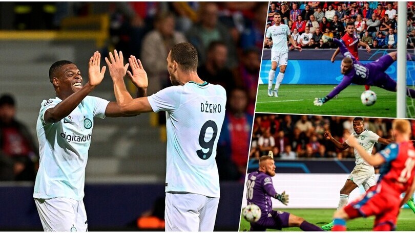 Uno-due Inter e Plzen ko: Dzeko gol e assist, Dumfries per il raddoppio