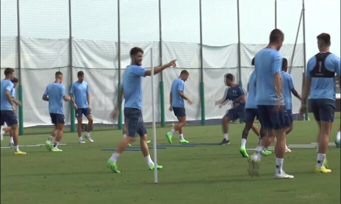 Lazio, rifinitura prima di volare in Danimarca