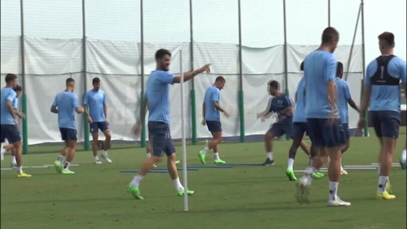 Lazio, rifinitura prima di volare in Danimarca